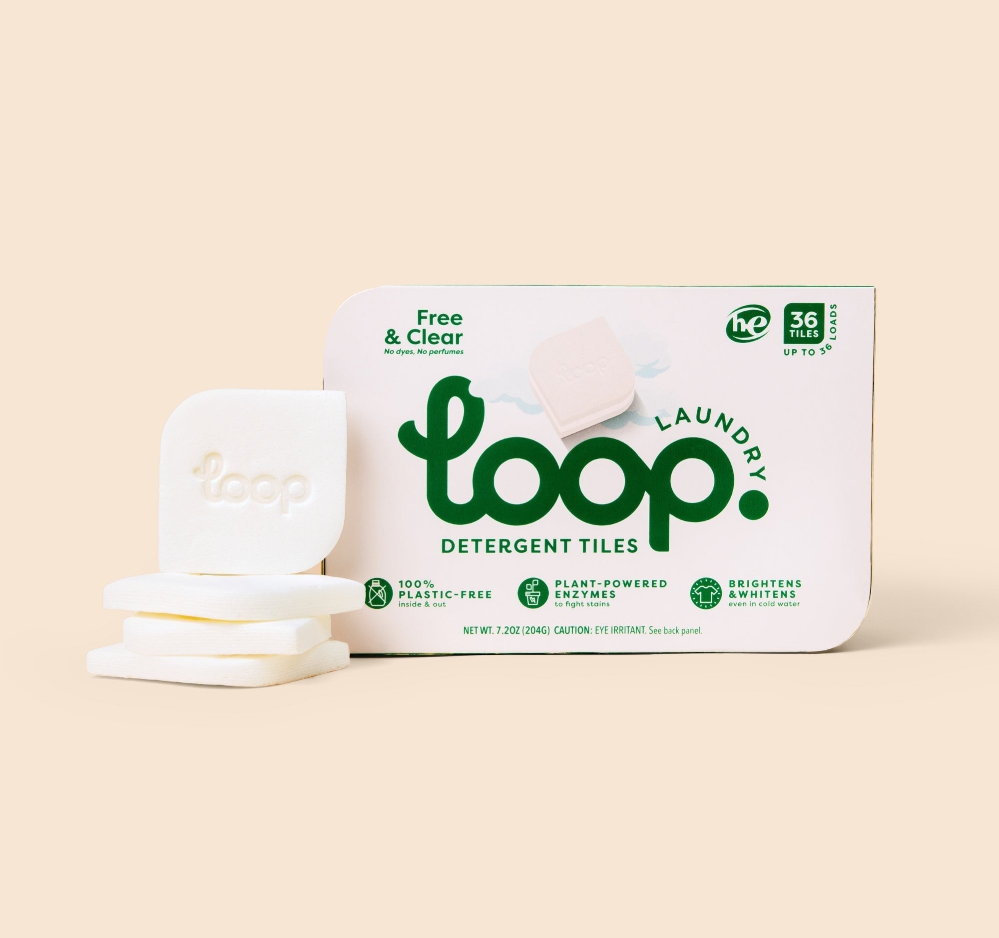 Loop Detergent Tile – Free & Clear - 1 box